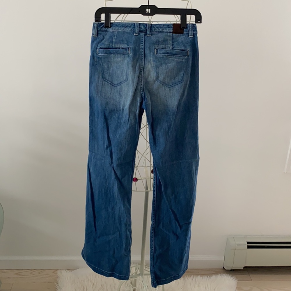 EXPRESS X2 High Waisted Wide Leg Flare Jeans - Picture 4 of 15